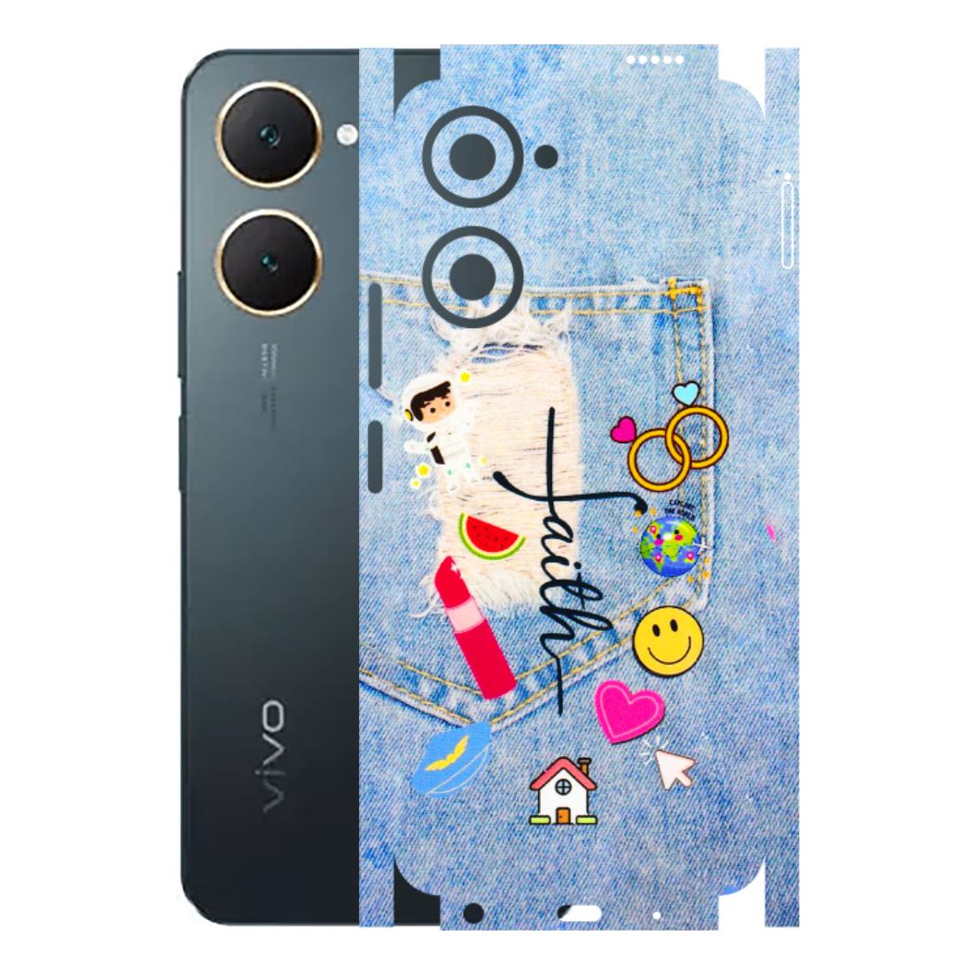 VIVO Y Series Phone Skins (All Models) - Denim Jeans Pocket - 3D Embossed Finish (L-134) Vivo Y18