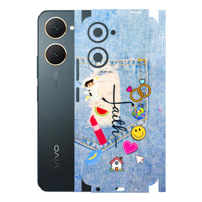 VIVO Y Series Phone Skins (All Models) - Denim Jeans Pocket - 3D Embossed Finish (L-134) Vivo Y18