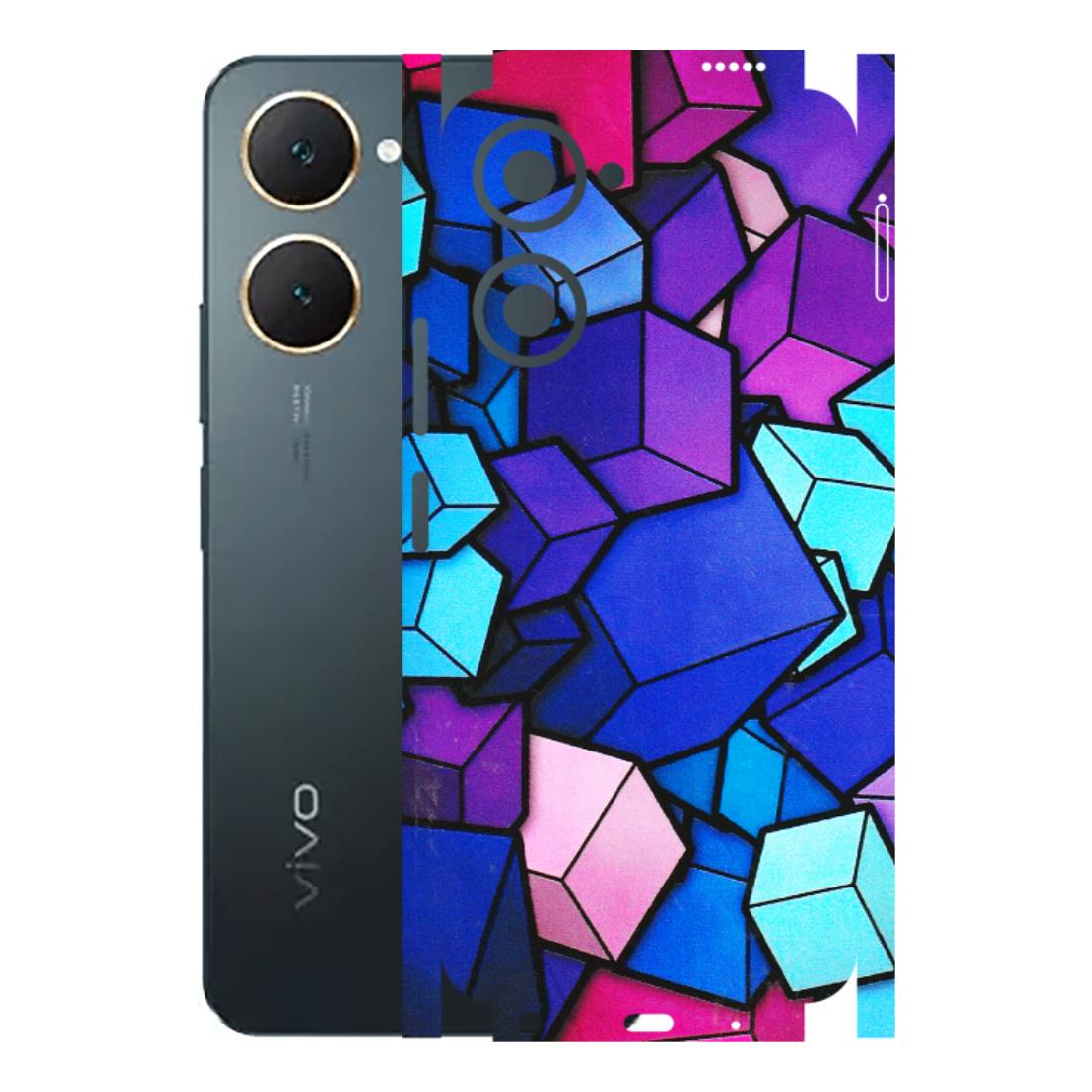 VIVO Y Series Phone Skins (All Models) - Cube Doodle - 3D Embossed Finish (L-141) Vivo Y18