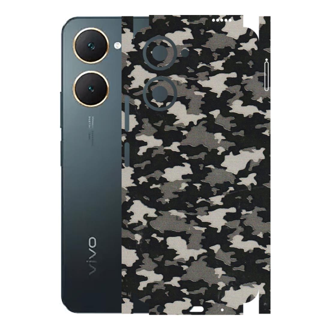VIVO Y Series Phone Skins (All Models) - Black/Grey Camoflaunge - 3D Embossed Finish (L-142) Vivo Y18