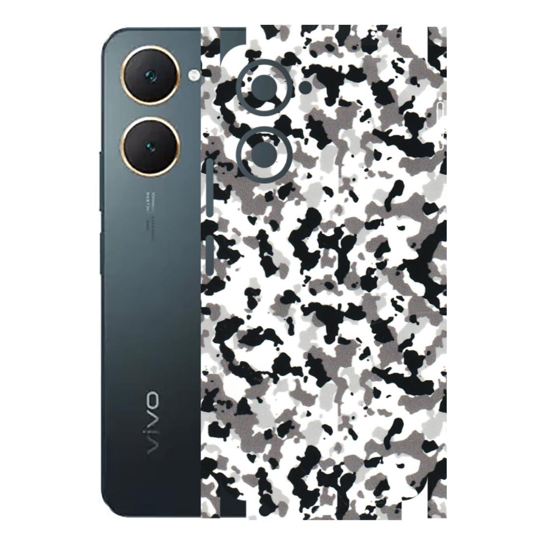 VIVO Y Series Phone Skins (All Models) - White Black Camouflage - 3D Embossed Finish (L-18) Vivo Y18