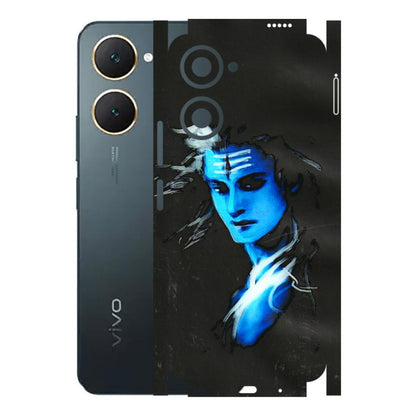 VIVO Y Series Phone Skins (All Models) - Har Har Mahadev Blue/Black - 3D Embossed Finish (L-185) Vivo Y18