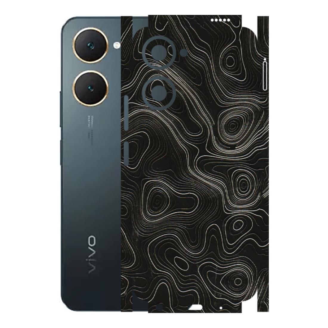VIVO Y Series Phone Skins (All Models) - Black Swirl - 3D Embossed Finish (L-196) Vivo Y18