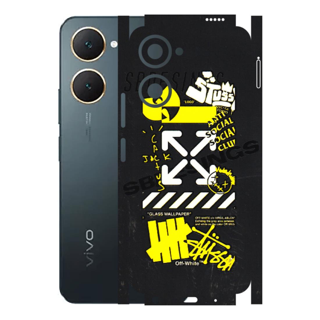 VIVO Y Series Phone Skins (All Models) - Anti Social Graffiti - 3D Embossed Finish (L-198) Vivo Y18