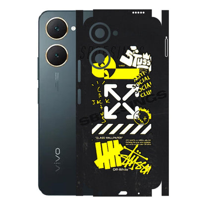 VIVO Y Series Phone Skins (All Models) - Anti Social Graffiti - 3D Embossed Finish (L-198) Vivo Y18