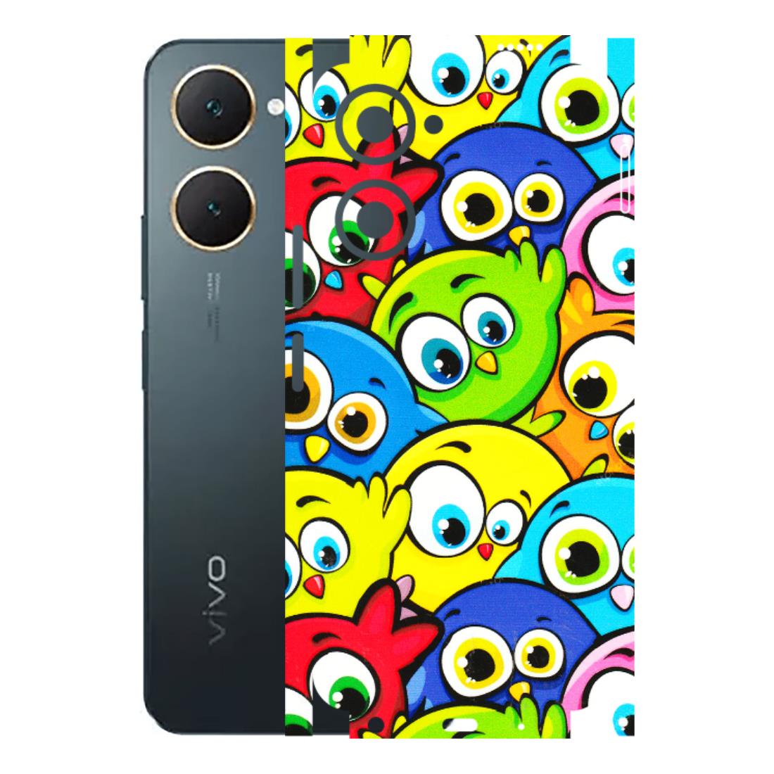 VIVO Y Series Phone Skins (All Models) - Cute Fluffy Birds - 3D Embossed Finish (L-213) Vivo Y18