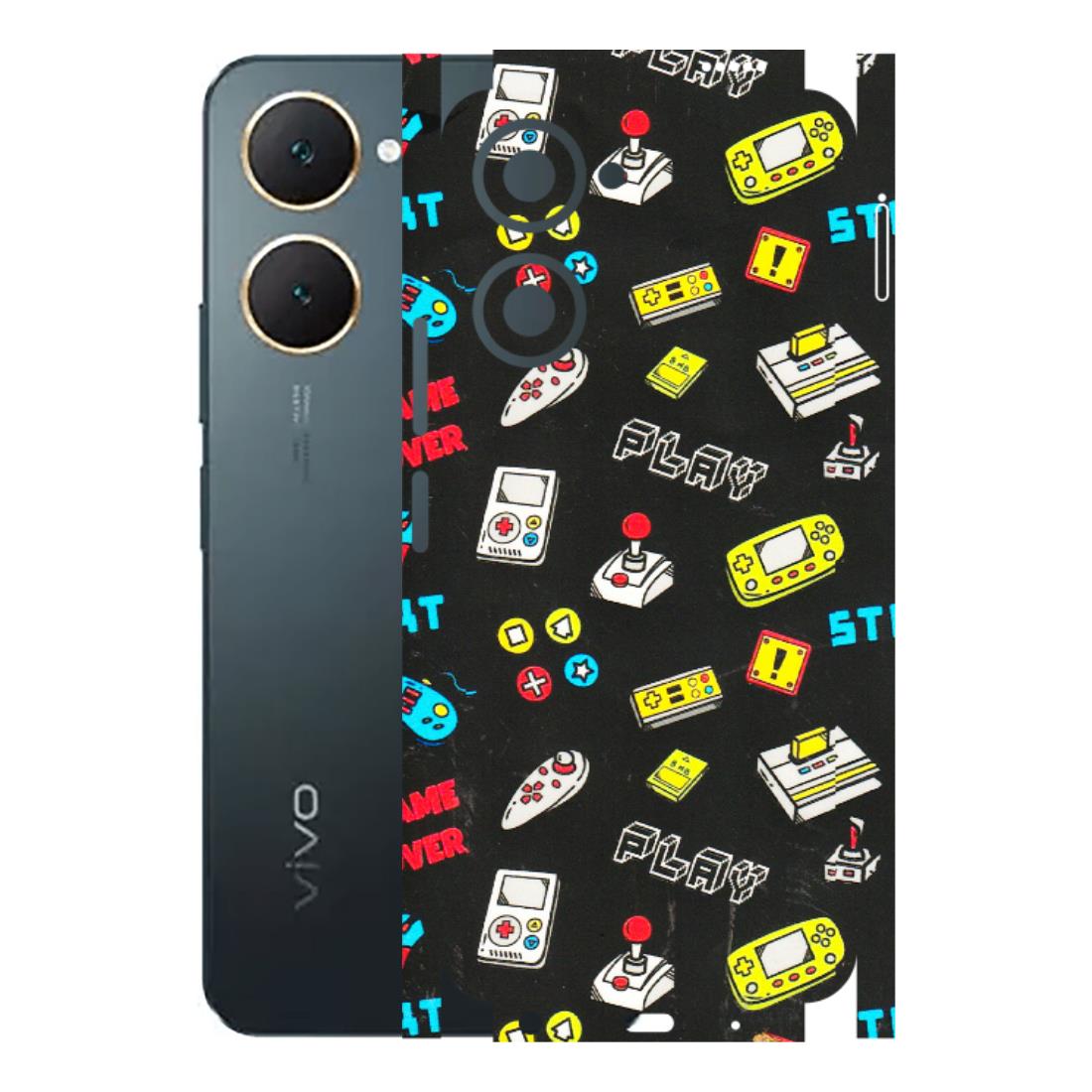VIVO Y Series Phone Skins (All Models) - Gaming Doodles - 3D Embossed Finish (L-224) Vivo Y18