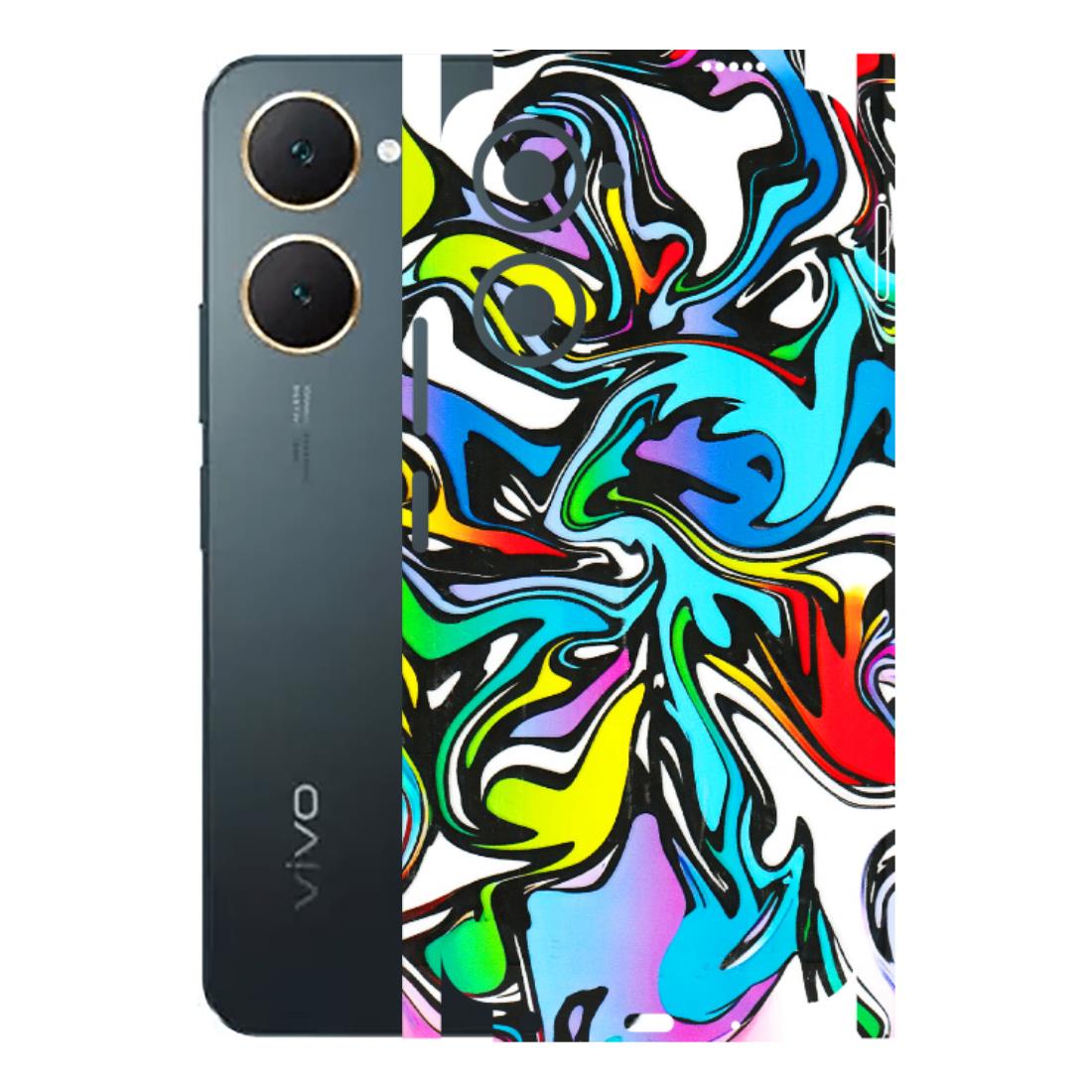 VIVO Y Series Phone Skins (All Models) - Abstract Colour Paints - 3D Embossed Finish (L-271) Vivo Y18