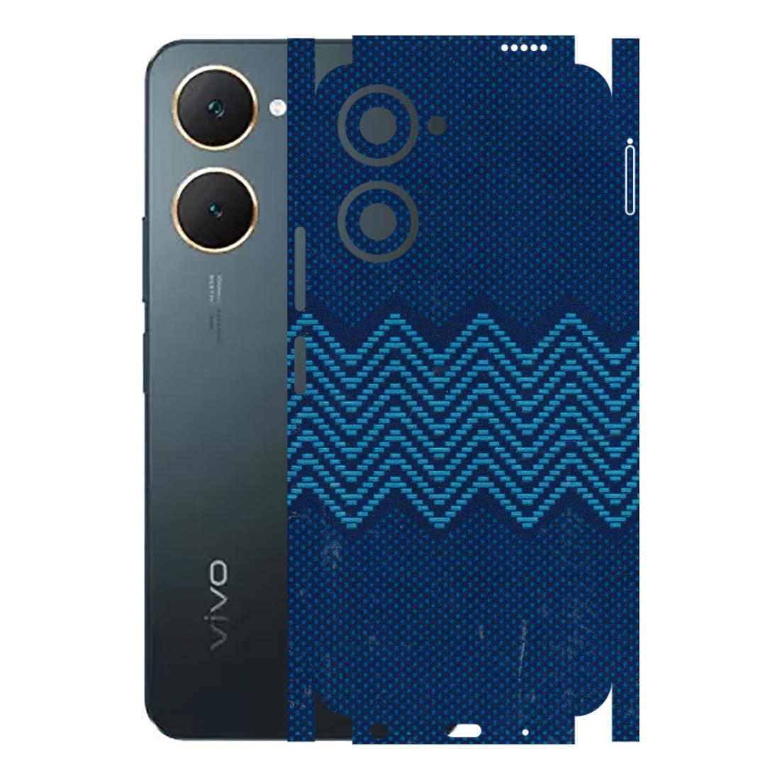 VIVO Y Series Phone Skins (All Models) - Blue Sober Waves - 3D Embossed Finish (L-306) Vivo Y18