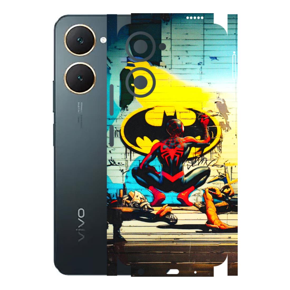 VIVO Y Series Phone Skins (All Models) - New Spiderman Bat Logo - 3D Embossed Finish (L-309) Vivo Y18