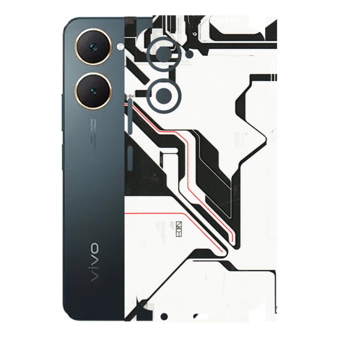 VIVO Y Series Phone Skins (All Models) - White Techy Logo - 3D Embossed Finish (L-312) Vivo Y18