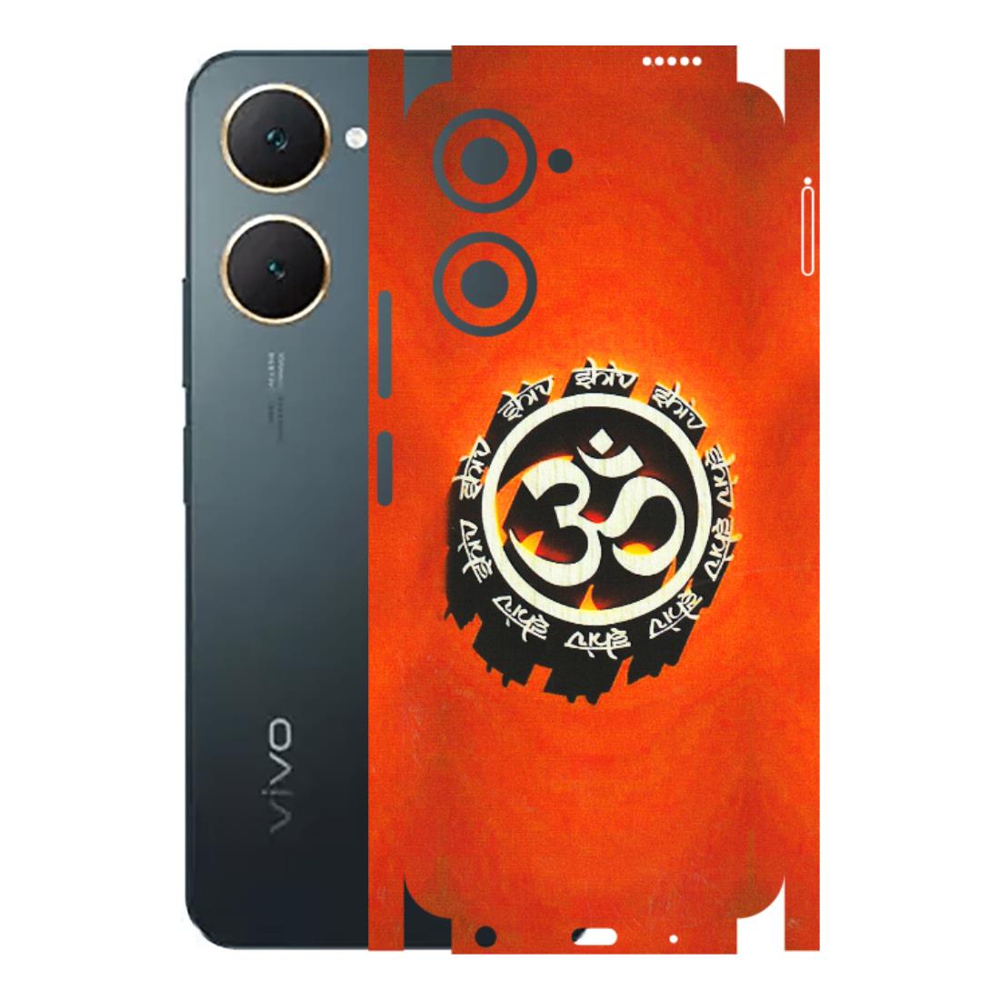 VIVO Y Series Phone Skins (All Models) - Aum Shiv Orange - 3D Embossed Finish (L-32) Vivo Y18