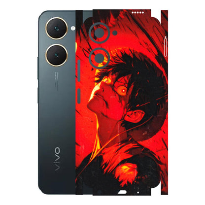 VIVO Y Series Phone Skins (All Models) - D.Luffy Power Up One Piece Anime - 3D Embossed Finish (L-326) Vivo Y18