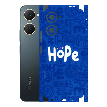 VIVO Y Series Phone Skins (All Models) - Hope Doodles Blue - 3D Embossed Finish (L-43) Vivo Y18