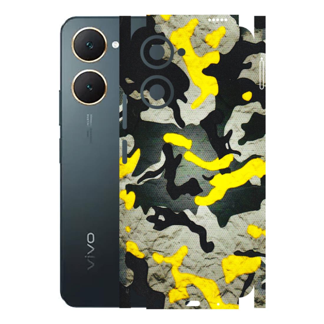 VIVO Y Series Phone Skins (All Models) - Yellow Camouflage - 3D Embossed Finish (L-61) Vivo Y18