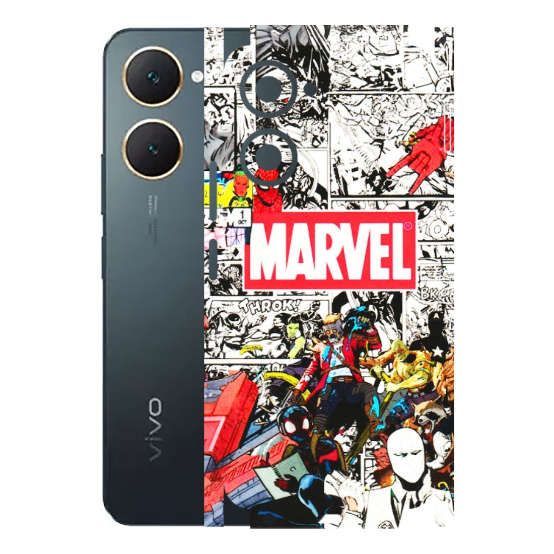 VIVO Y Series Phone Skins (All Models) - Marvel Colorful Comic - 3D Embossed Finish (L-64) Vivo Y18
