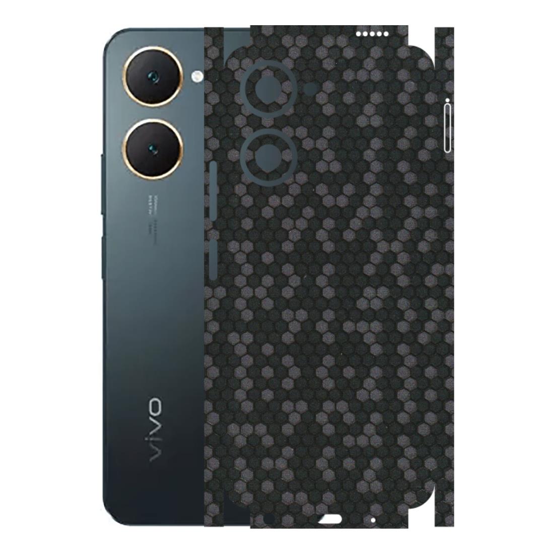 VIVO Y Series Phone Skins (All Models) - Black Grey Honeycomb Sober - 3D Embossed Finish (L-85) Vivo Y18