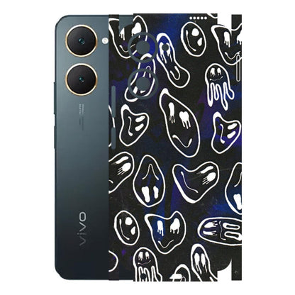 VIVO Y Series Phone Skins (All Models) - Distorted Smileys - 3D Embossed Finish (L-92) Vivo Y18