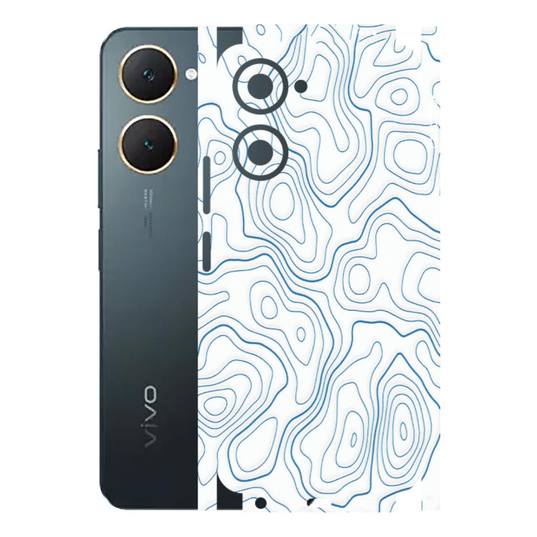 VIVO Y Series Phone Skins (All Models) - Blue And White Swirls - Matte Finish (M-139) Vivo Y18
