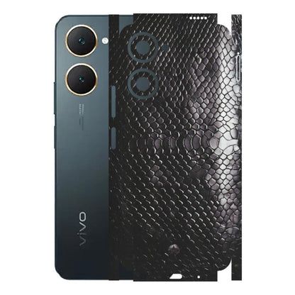 VIVO Y Series Phone Skins (All Models) - Black Snack Leather - Matte Finish (M-147) Vivo Y18