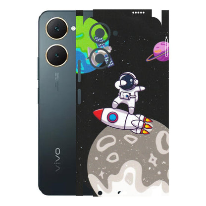 VIVO Y Series Phone Skins (All Models) - Astronaut Vibing Toon Running - Matte Finish (M-39) Vivo Y18