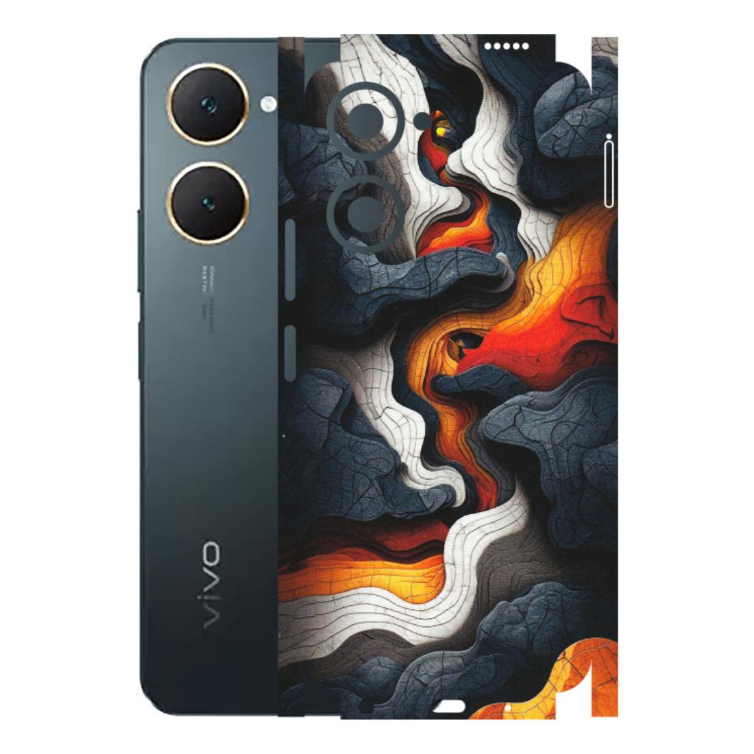 VIVO Y Series Phone Skins (All Models) - Abstract Volcanic Layers - Matte Finish (M-52) Vivo Y18