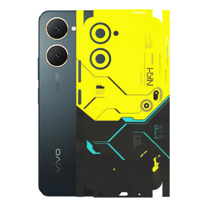 VIVO Y Series Phone Skins (All Models) - Black Yellow Technica - Matte Finish (M-53) Vivo Y18