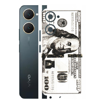 VIVO Y Series Phone Skins (All Models) - 100 Dollar Currency - Transparent Finish (T-01) Vivo Y18