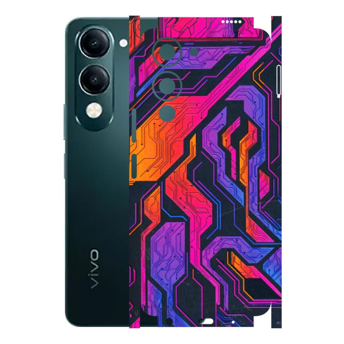 VIVO Y Series Phone Skins (All Models) - Tech Circuits Futuristic - 3D Embossed Finish (L-07) Vivo Y19E