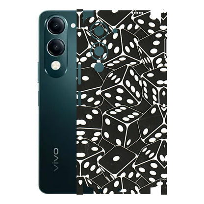 VIVO Y Series Phone Skins (All Models) - Big Black Dices - 3D Embossed Finish (L-106) Vivo Y19E