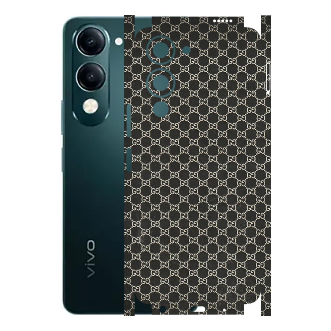 VIVO Y Series Phone Skins (All Models) - Black G Print - 3D Embossed Finish (L-109) Vivo Y19E