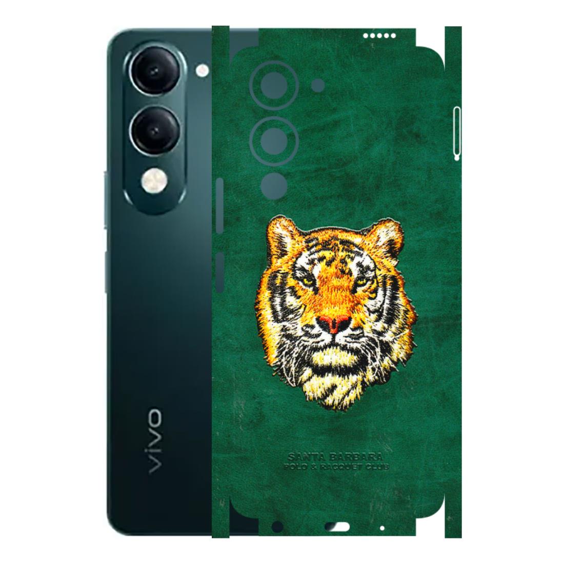VIVO Y Series Phone Skins (All Models) - Leather Feel Tiger - 3D Embossed Finish (L-111) Vivo Y19E
