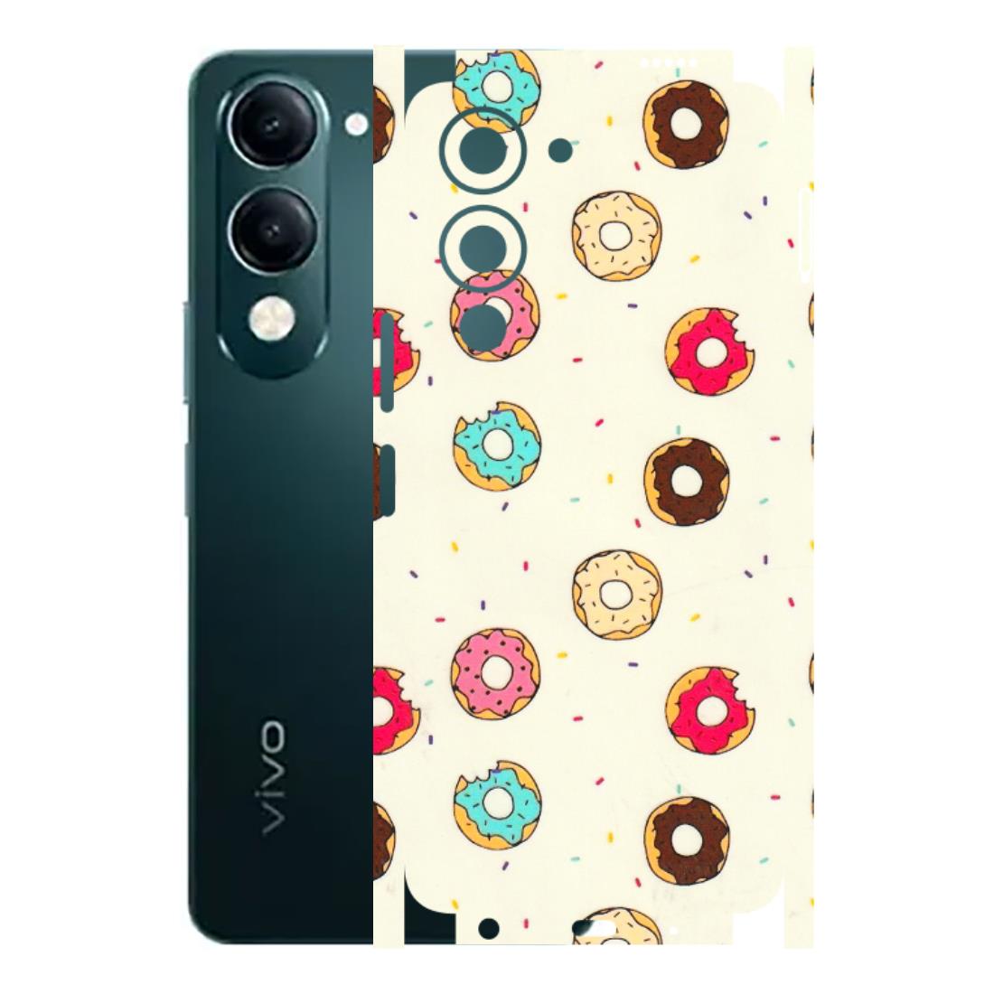 VIVO Y Series Phone Skins (All Models) - Mini Donuts Doodle Art - 3D Embossed Finish (L-122) Vivo Y19E