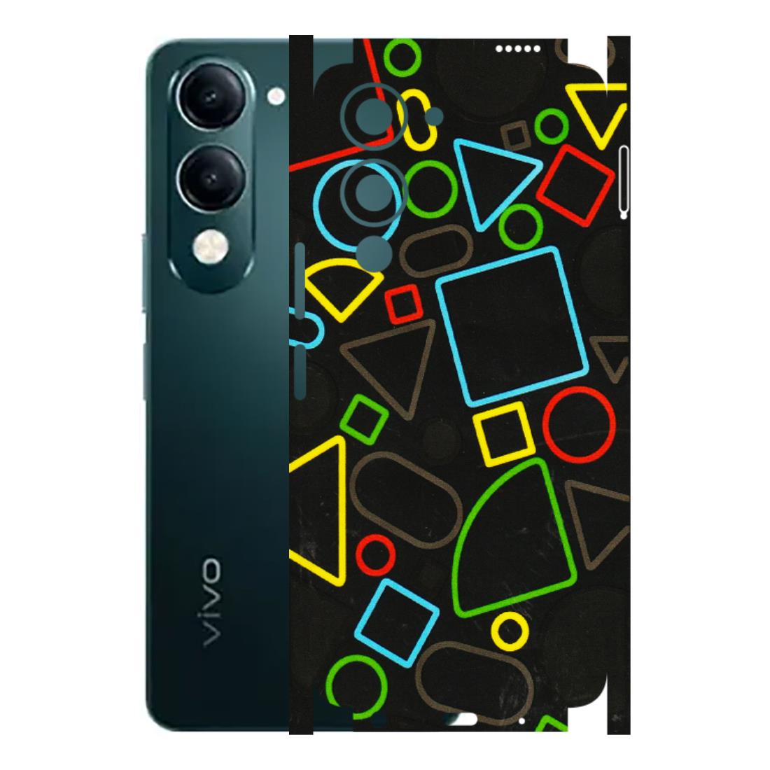 VIVO Y Series Phone Skins (All Models) - Black Shapes - 3D Embossed Finish (L-131) Vivo Y19E
