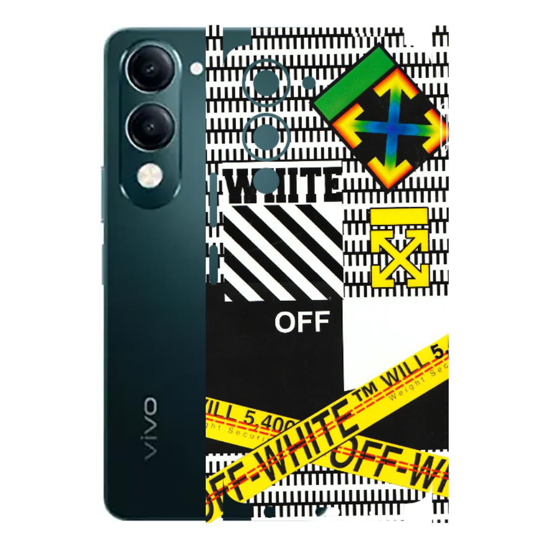 VIVO Y Series Phone Skins (All Models) - White Off Abstract - 3D Embossed Finish (L-172) Vivo Y19E