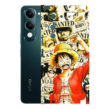VIVO Y Series Phone Skins (All Models) - Luffy Anime - 3D Embossed Finish (L-177) Vivo Y19E