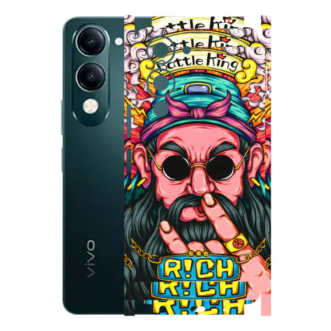 VIVO Y Series Phone Skins (All Models) - Battle King Dude Face - 3D Embossed Finish (L-178) Vivo Y19E