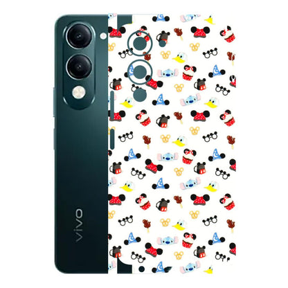VIVO Y Series Phone Skins (All Models) - Minnie Mouse & Donald Doodles s - 3D Embossed Finish (L-194) Vivo Y19E