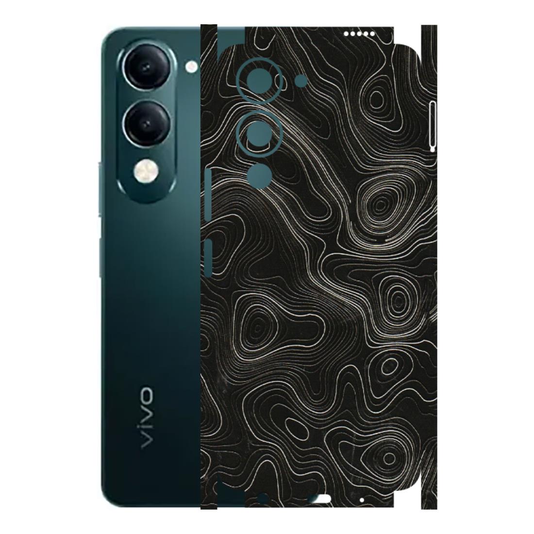 VIVO Y Series Phone Skins (All Models) - Black Swirl - 3D Embossed Finish (L-196) Vivo Y19E