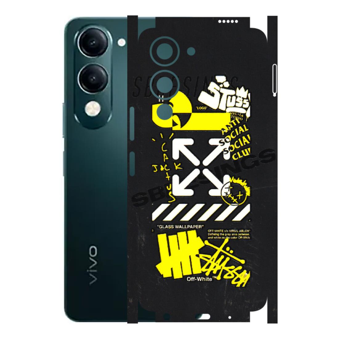 VIVO Y Series Phone Skins (All Models) - Anti Social Graffiti - 3D Embossed Finish (L-198) Vivo Y19E