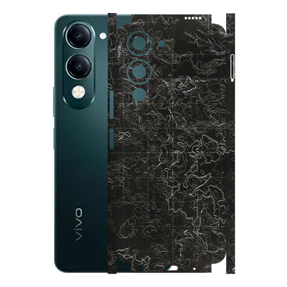 VIVO Y Series Phone Skins (All Models) - Black map Texture - 3D Embossed Finish (L-201) Vivo Y19E