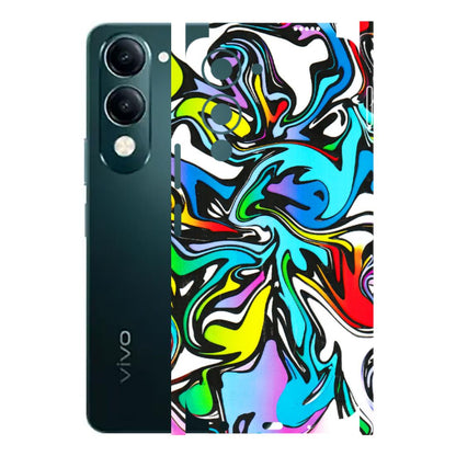 VIVO Y Series Phone Skins (All Models) - Abstract Colour Paints - 3D Embossed Finish (L-271) Vivo Y19E