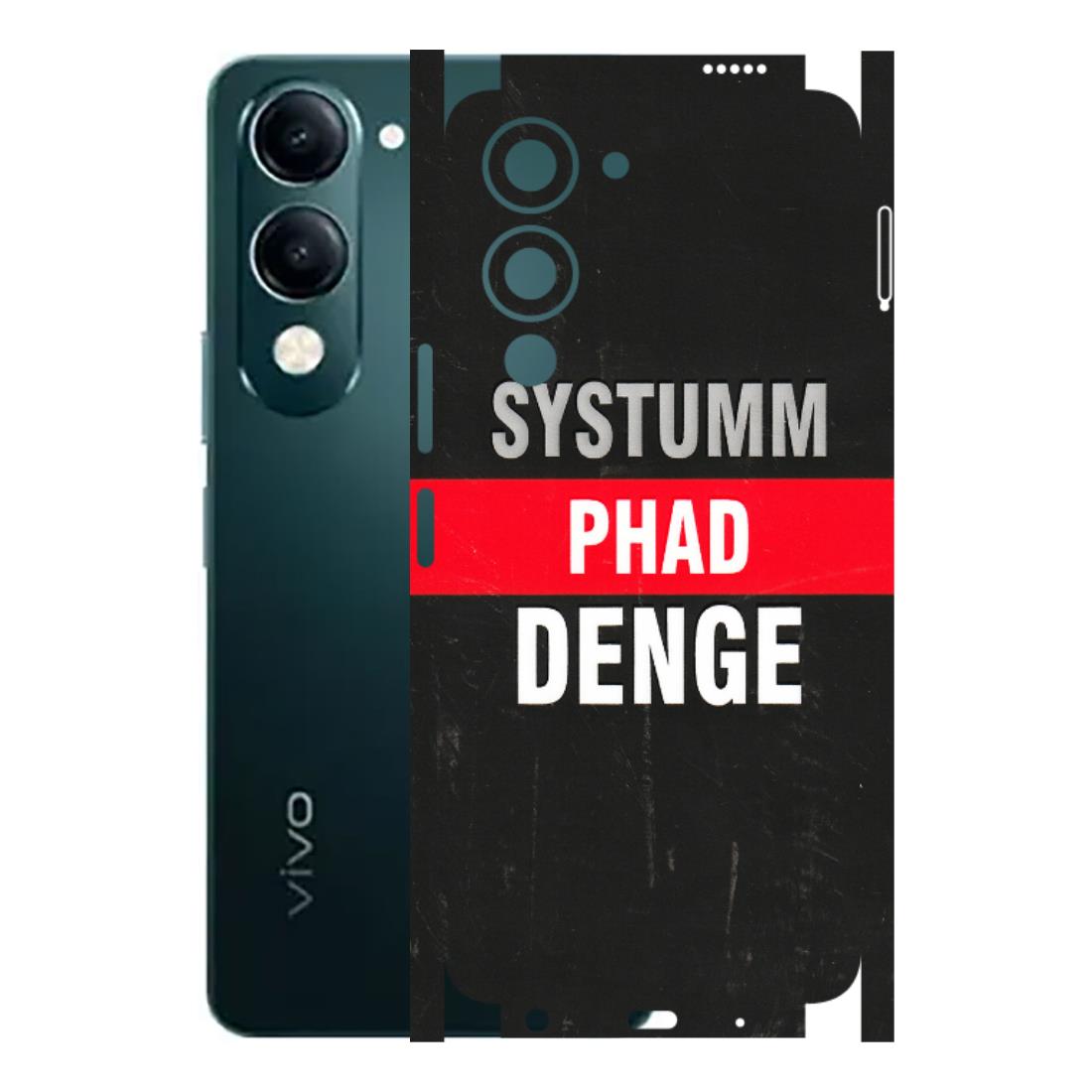 VIVO Y Series Phone Skins (All Models) - Systumm Phad Denge - 3D Embossed Finish (L-278) Vivo Y19E