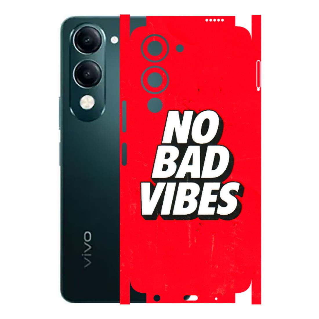 VIVO Y Series Phone Skins (All Models) - No Bad Vibes - 3D Embossed Finish (L-280) Vivo Y19E