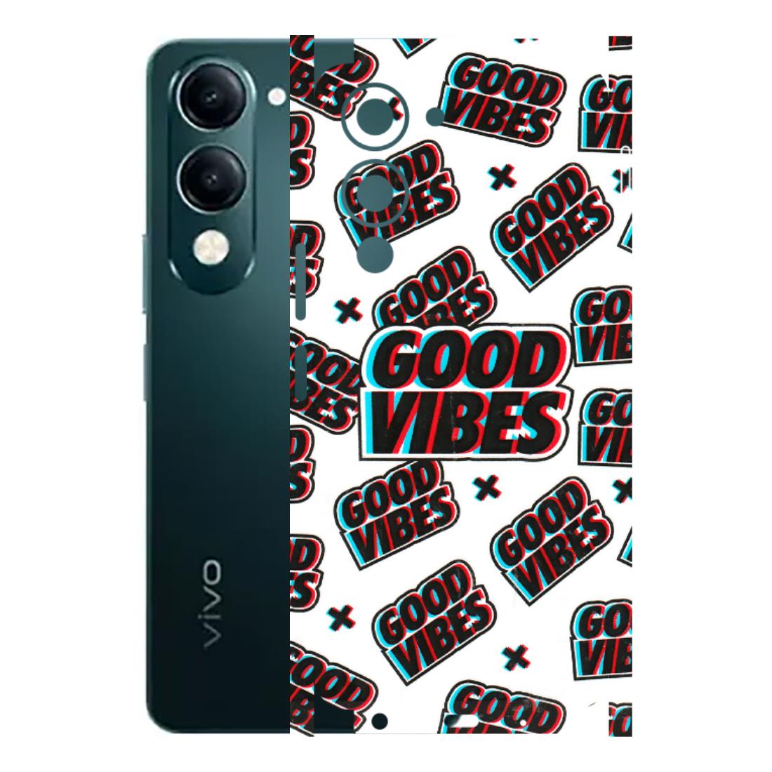 VIVO Y Series Phone Skins (All Models) - Good Vibes - 3D Embossed Finish (L-282) Vivo Y19E