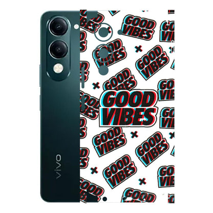VIVO Y Series Phone Skins (All Models) - Good Vibes - 3D Embossed Finish (L-282) Vivo Y19E