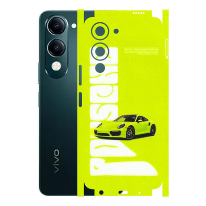 VIVO Y Series Phone Skins (All Models) - Lime Green Porche - 3D Embossed Finish (L-30) Vivo Y19E