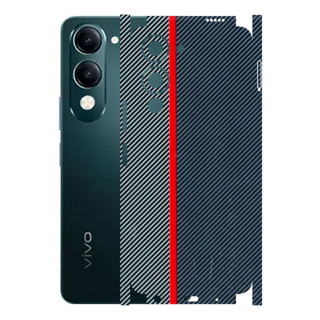 VIVO Y Series Phone Skins (All Models) - Blue Sober Lines - 3D Embossed Finish (L-305) Vivo Y19E