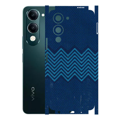 VIVO Y Series Phone Skins (All Models) - Blue Sober Waves - 3D Embossed Finish (L-306) Vivo Y19E