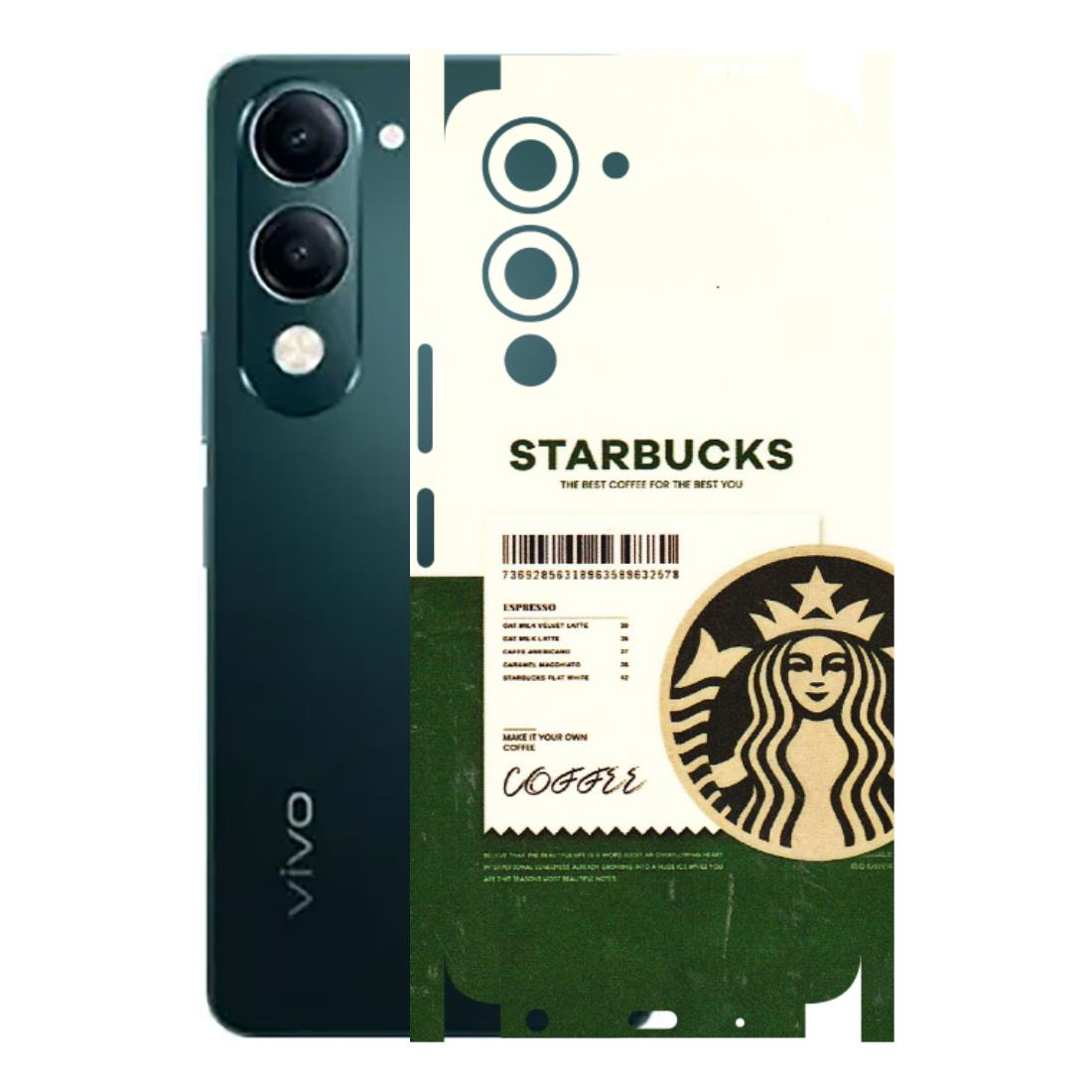 VIVO Y Series Phone Skins (All Models) - Starbucks Barcode - 3D Embossed Finish (L-308) Vivo Y19E